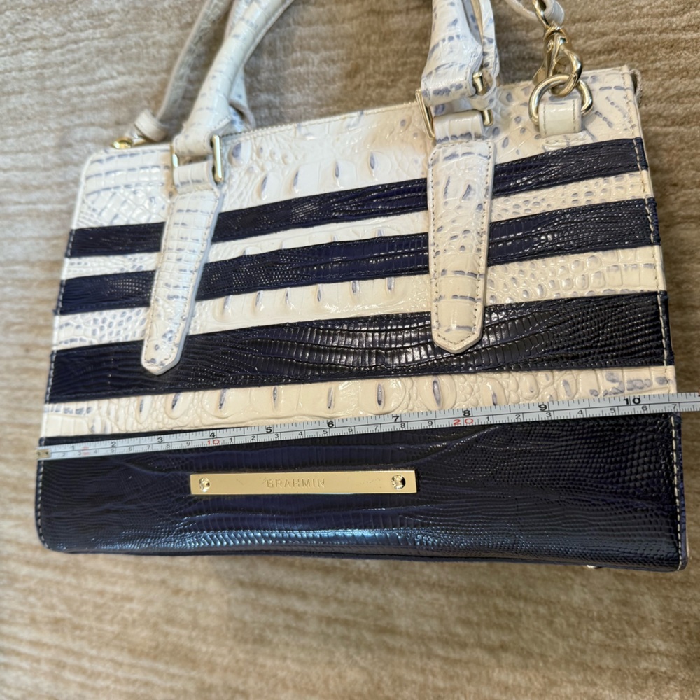 BRAHMIN Asher Suri White Corsica Purse Handbag Shoulder Bag Alligator Melbourne - Picture 14 of 17